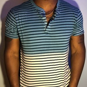 Striped blue & white shirt